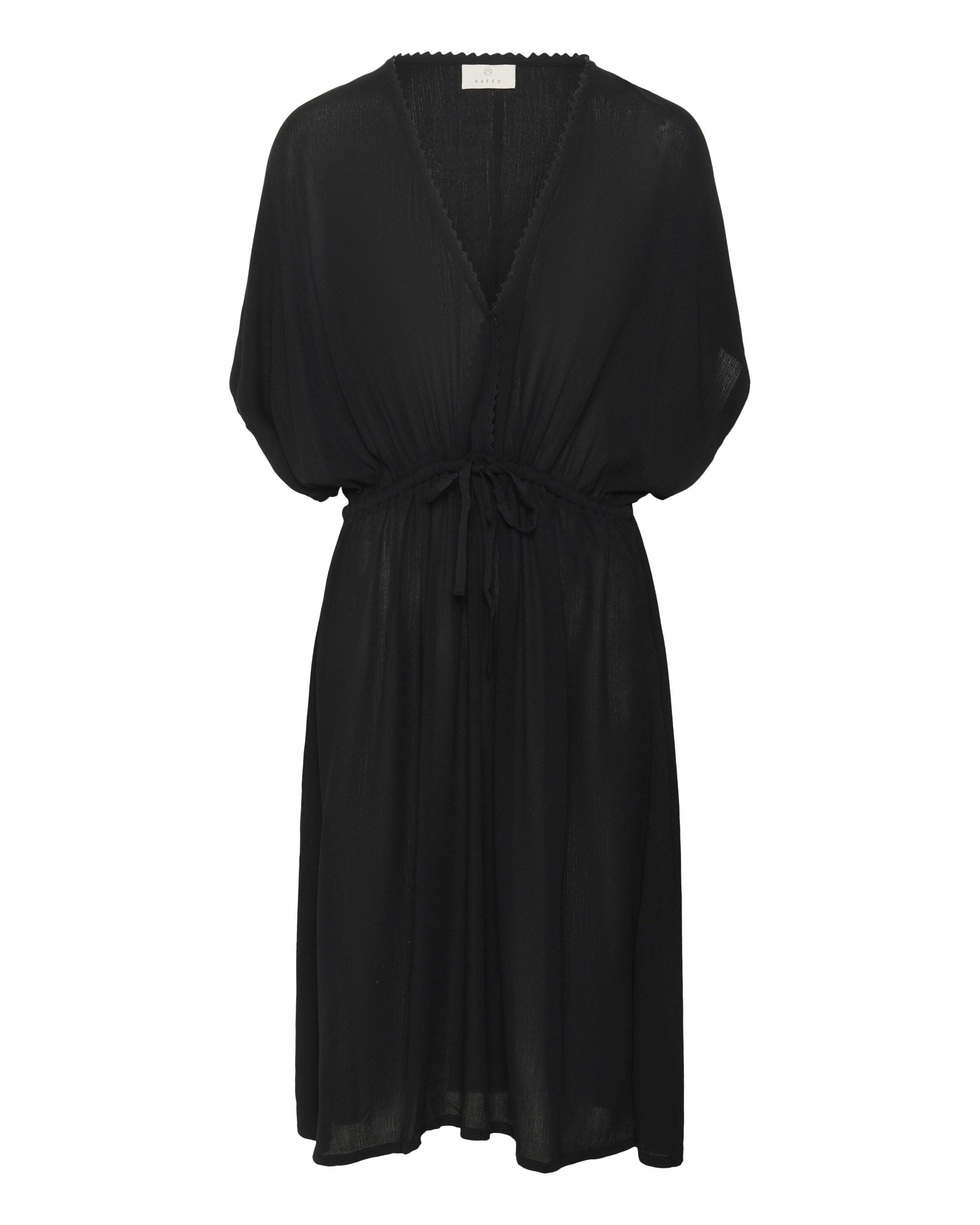 Kaffe Kleid 'Daisy Amber Tie' in Schwarz: Vorderseite