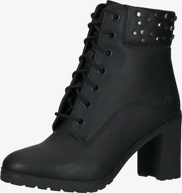 TIMBERLAND Lace-Up Ankle Boots in Black: front