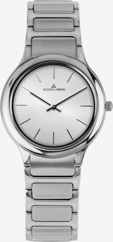 Jacques Lemans Analoguhr in Silber: Vorderseite