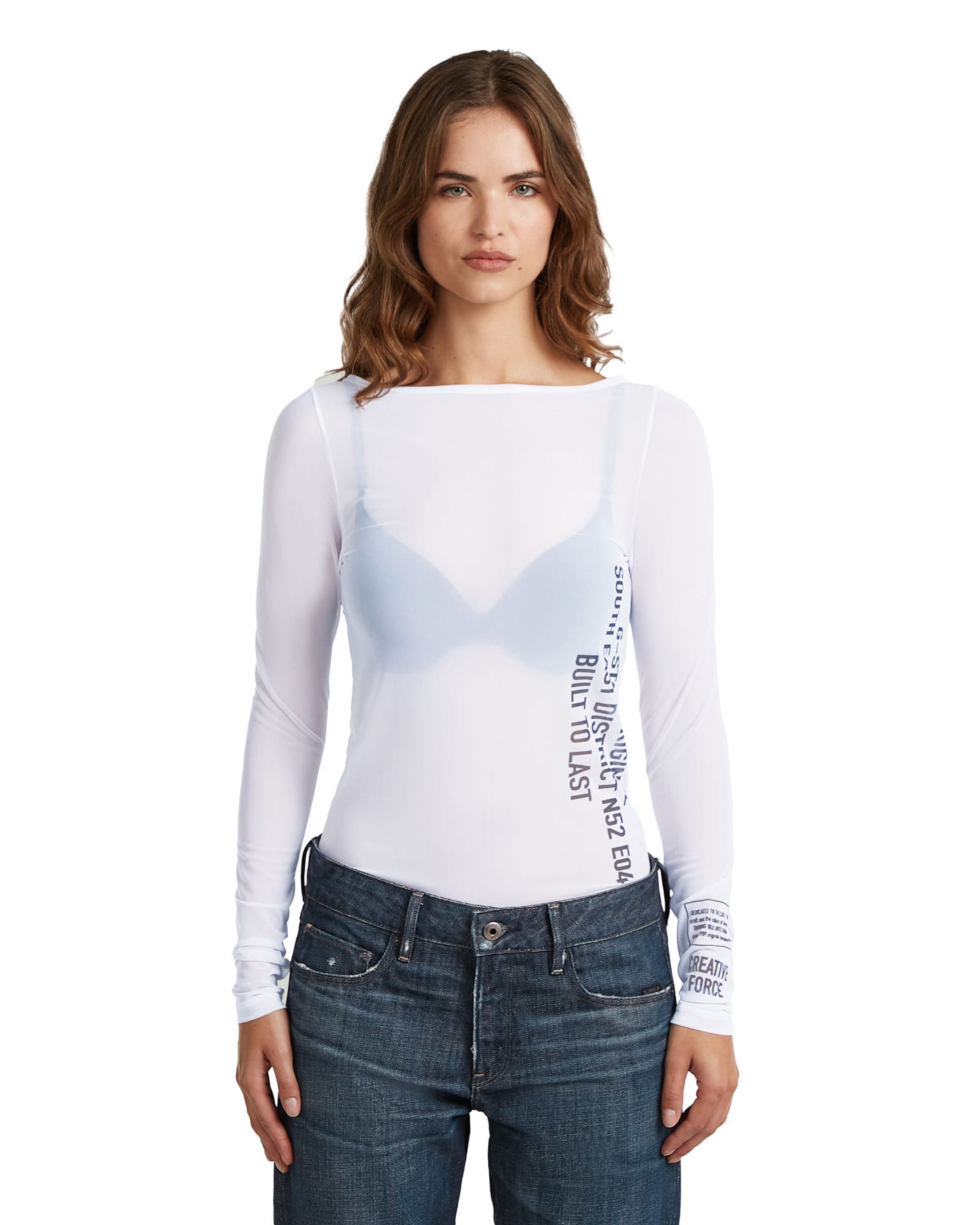 G-STAR Shirt in Wit: voorkant