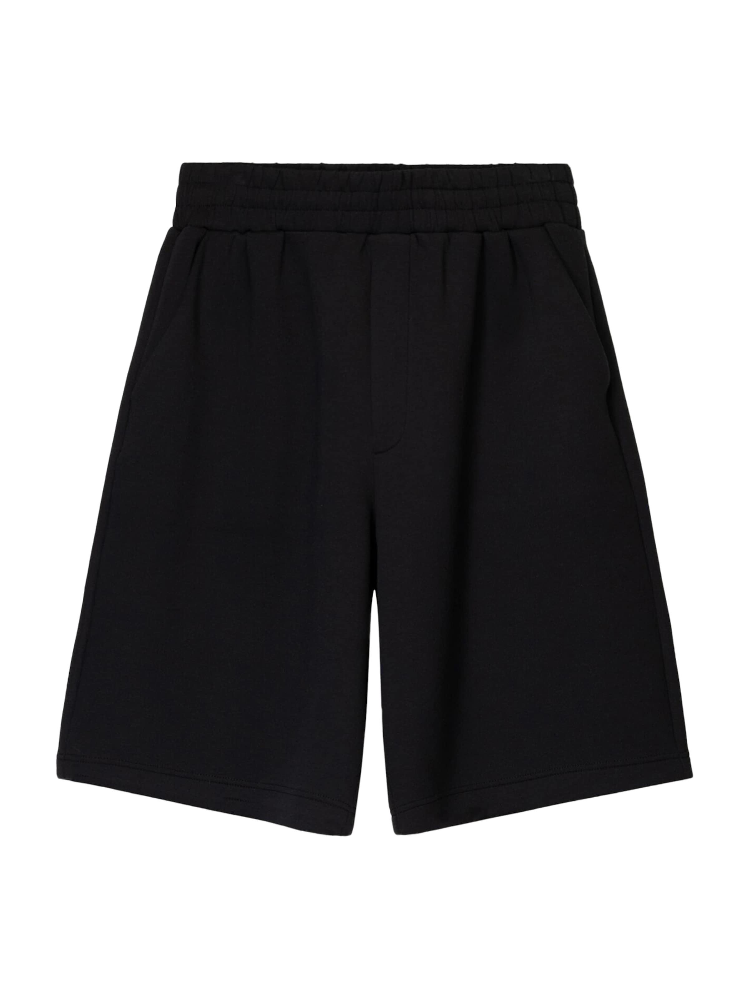 Bershka Szeroka nogawka Spodnie w kolorze czarny: przód