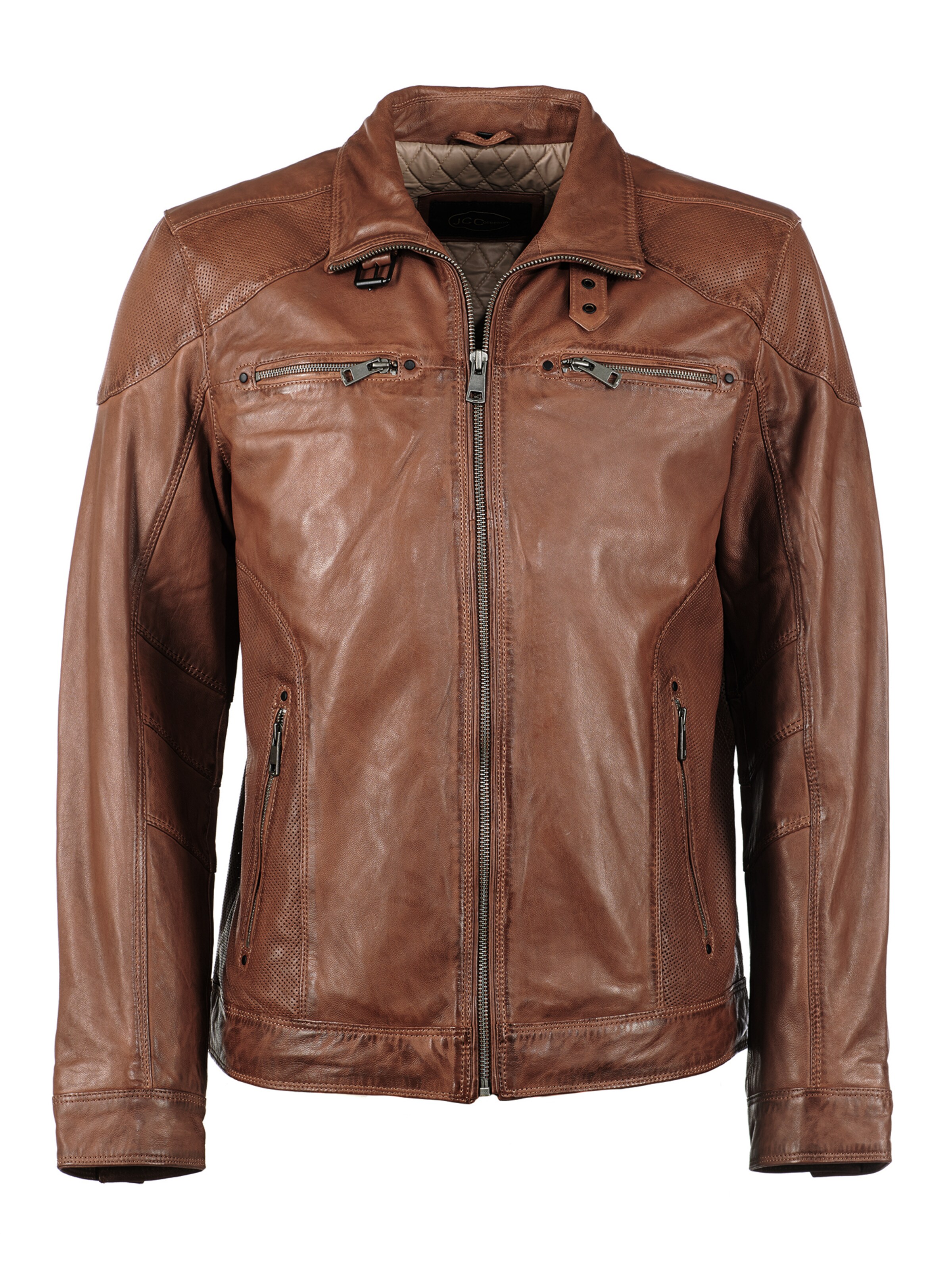 JCC Lederjacke in Braun: Vorderseite