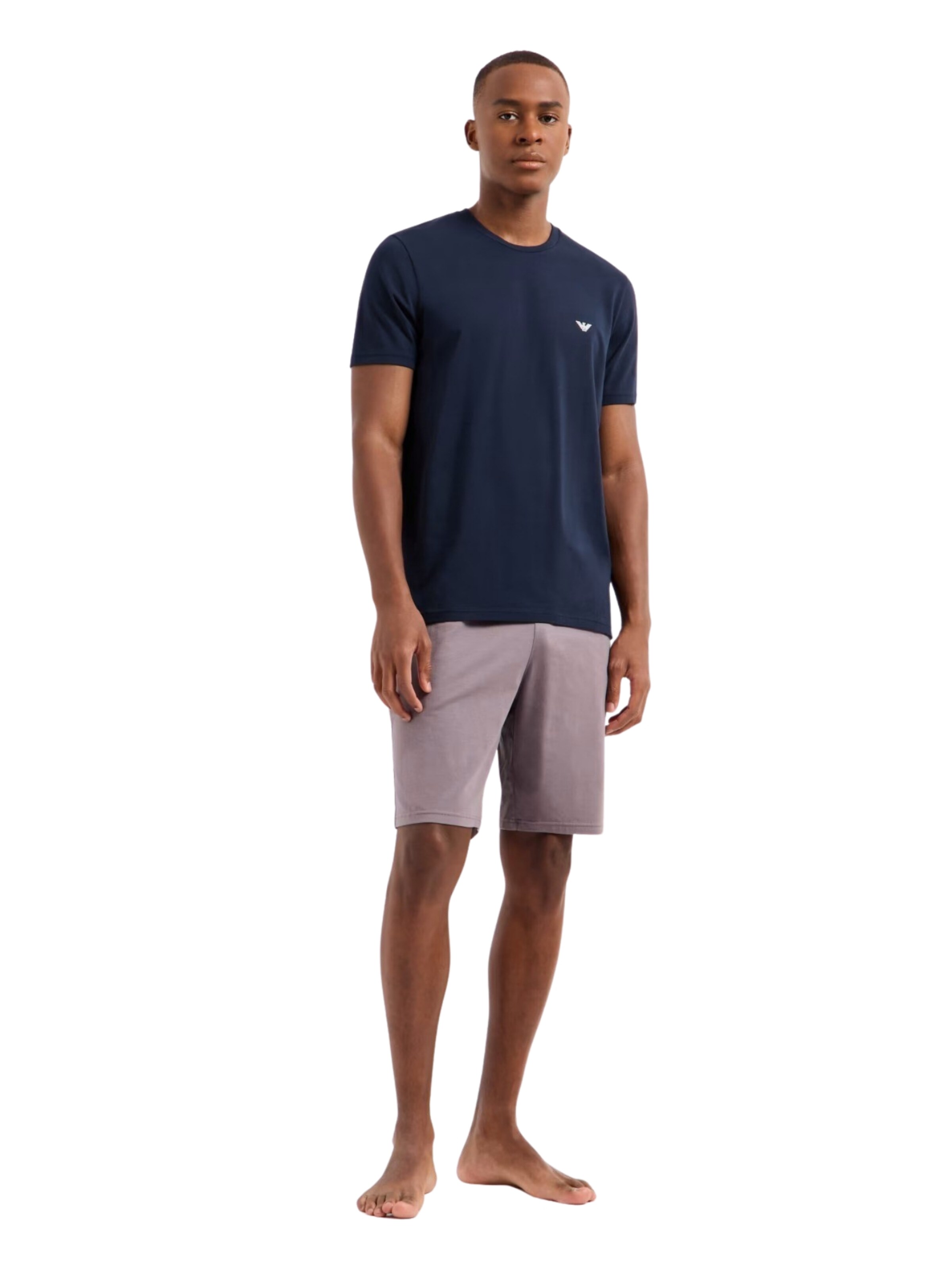 Pigiama corto di Emporio Armani in blu: frontale