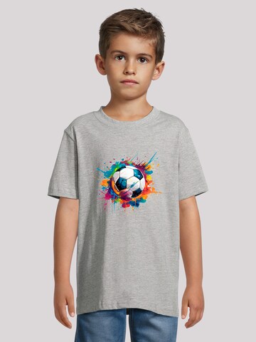 F4NT4STIC Shirt 'Bunte Fußball' in Grey: front