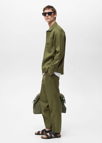 MANGO MAN Regular fit Button Up Shirt 'Umbria' in Green