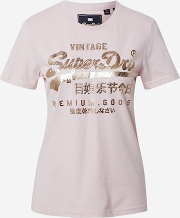 T-shirt Superdry en rose : devant