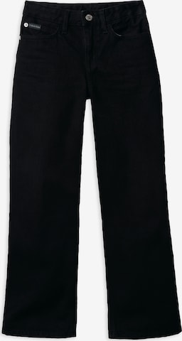 juoda Calvin Klein Jeans Plačios klešnės Džinsai: priekis