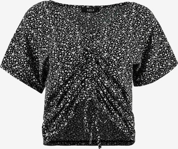 LELA Blouse in Zwart: voorkant