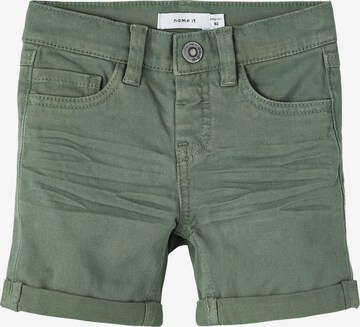 Pantaloni 'Sofus' de la NAME IT pe verde: față