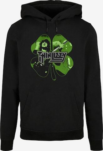 Merchcode Sweatshirt 'Thin Lizzy - Shamrock Infil' in Black: front