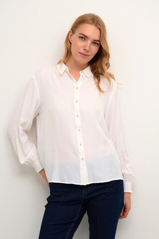 Cream Bluse 'Nola' i hvid: forside