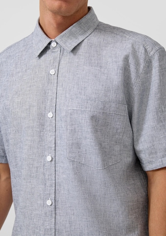 QS Comfort Fit Hemd in Blau