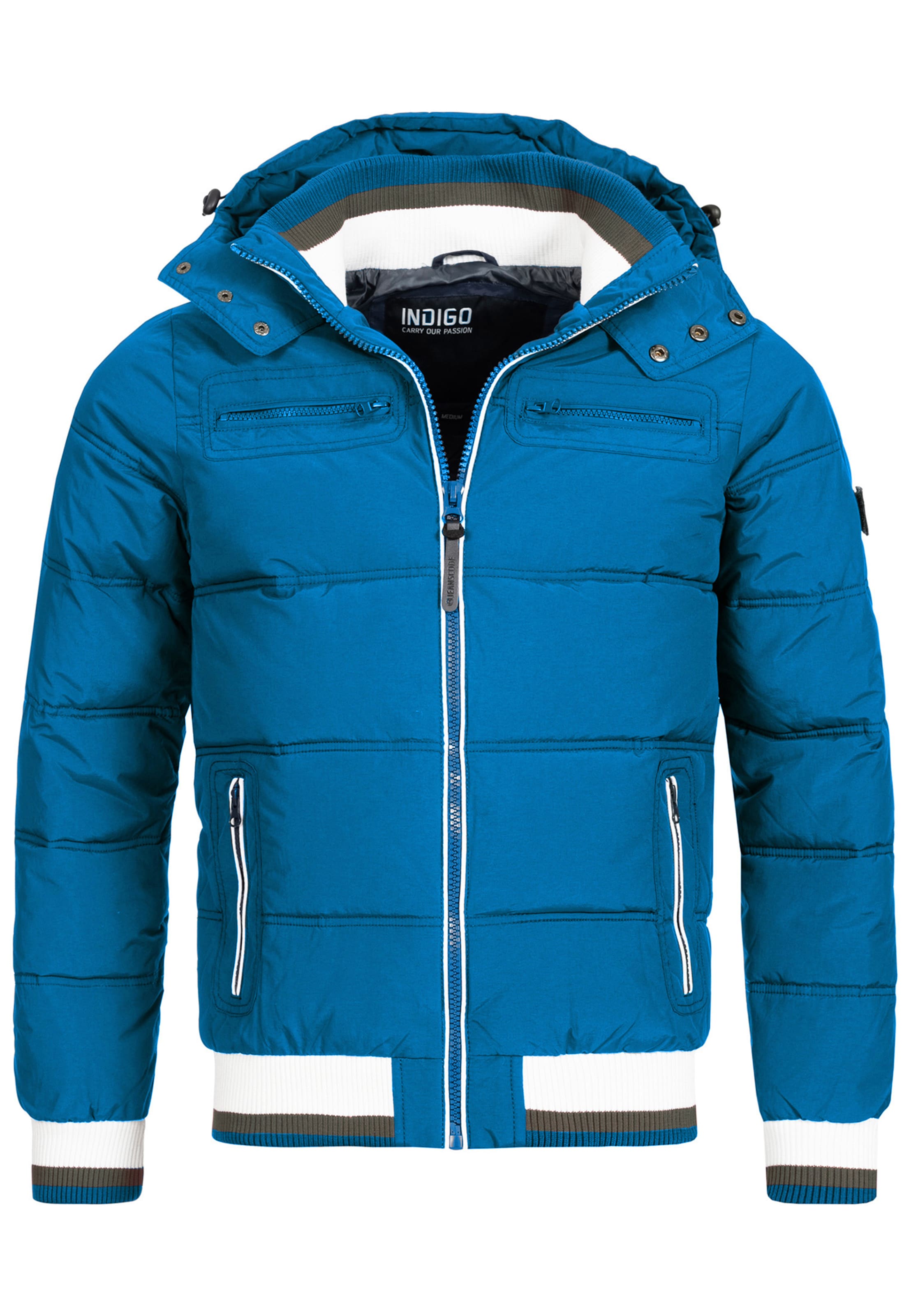 INDICODE JEANS Winterjas 'Marlon' in Blauw: voorkant