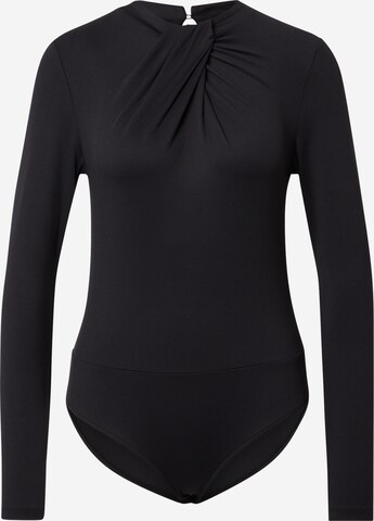 COMMA Shirt Bodysuit in Black: front