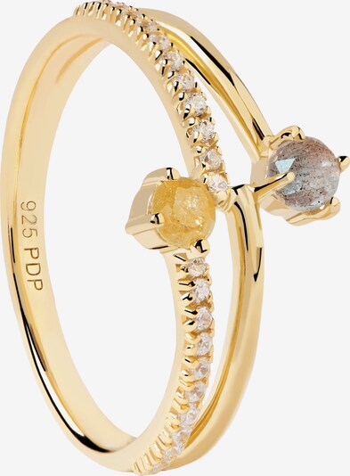 P D PAOLA Ring 'Patio' in gelb / gold / pastelllila, Produktansicht