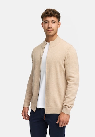INDICODE JEANS Knit cardigan in Beige: front