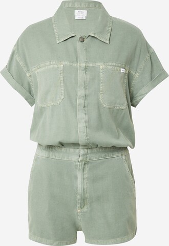 RVCA - Jumpsuit 'CADET' en verde: frente