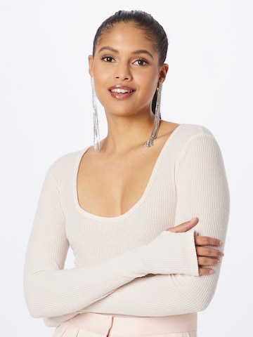 Shirtbody Misspap en beige : devant