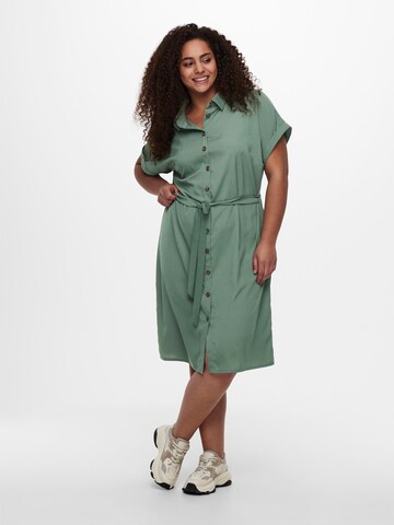 ONLY Carmakoma Платье-рубашка 'Diega' в Зеленый