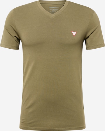 T-Shirt GUESS en vert : devant