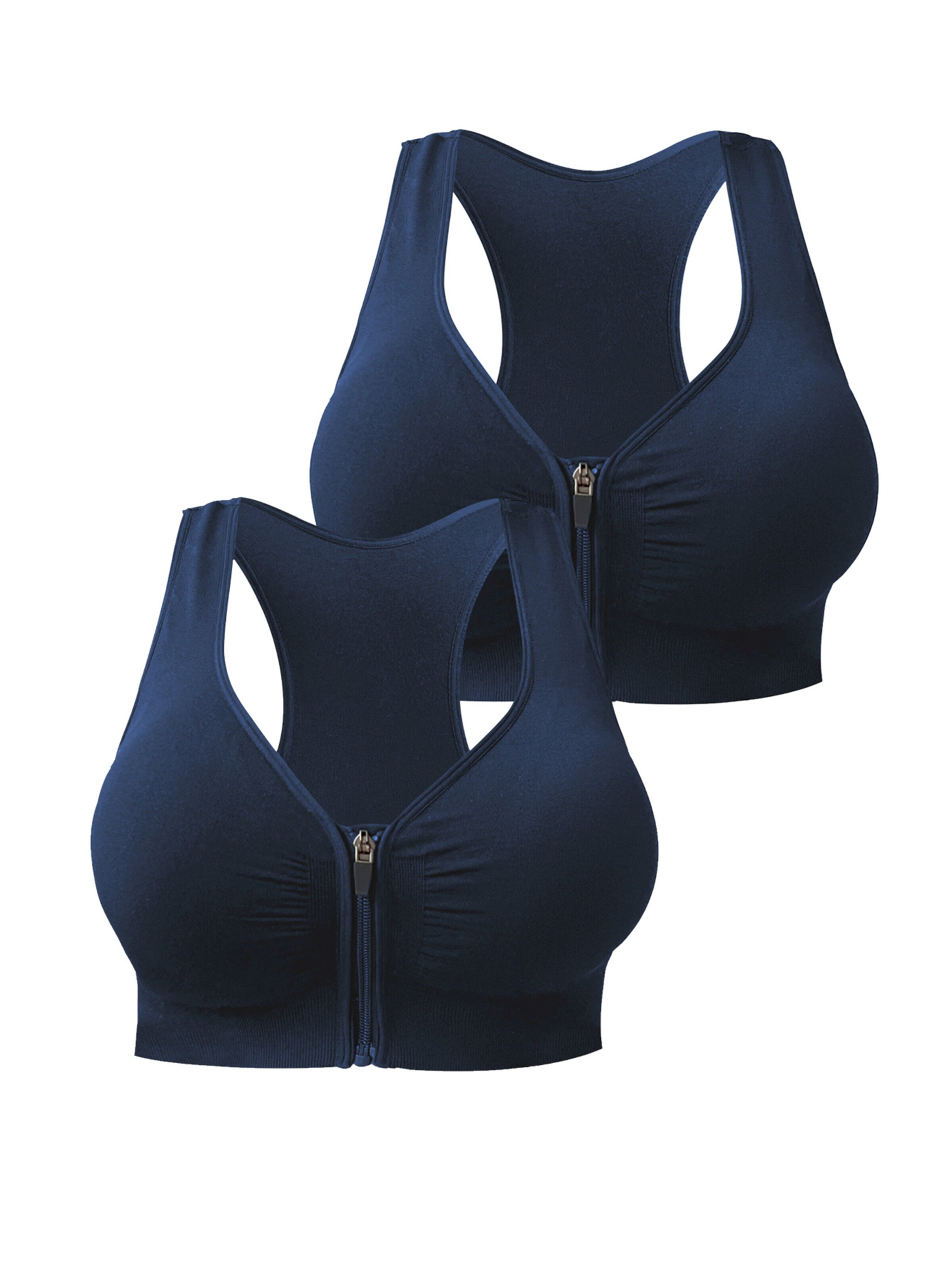 Soutien-gorge de sport 'Push-up Bralette Athletic Bras' MEETWEE en bleu : devant