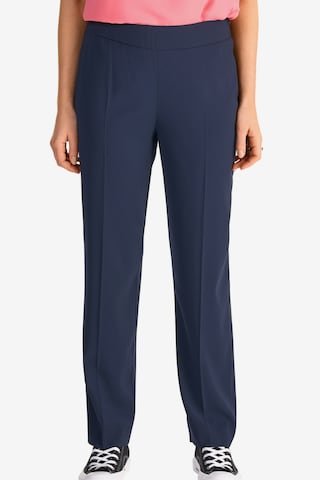 HERMANN LANGE Collection Regular Pleated Pants in Blue: front