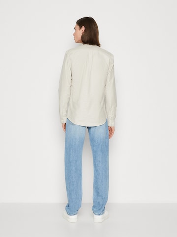 Lindbergh Slim fit Button Up Shirt in Beige