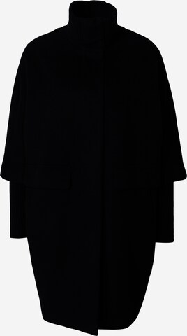 COMMA Between-Seasons Coat in Black: front