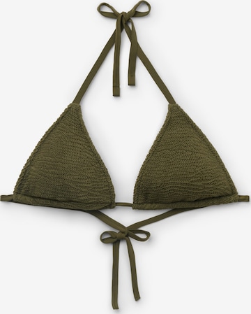 CALZEDONIA Bikinitop 'Crinkle Waves' in Grün: Vorderseite