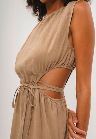 FRESHLIONS Maxikleid 'Lilia' in Braun