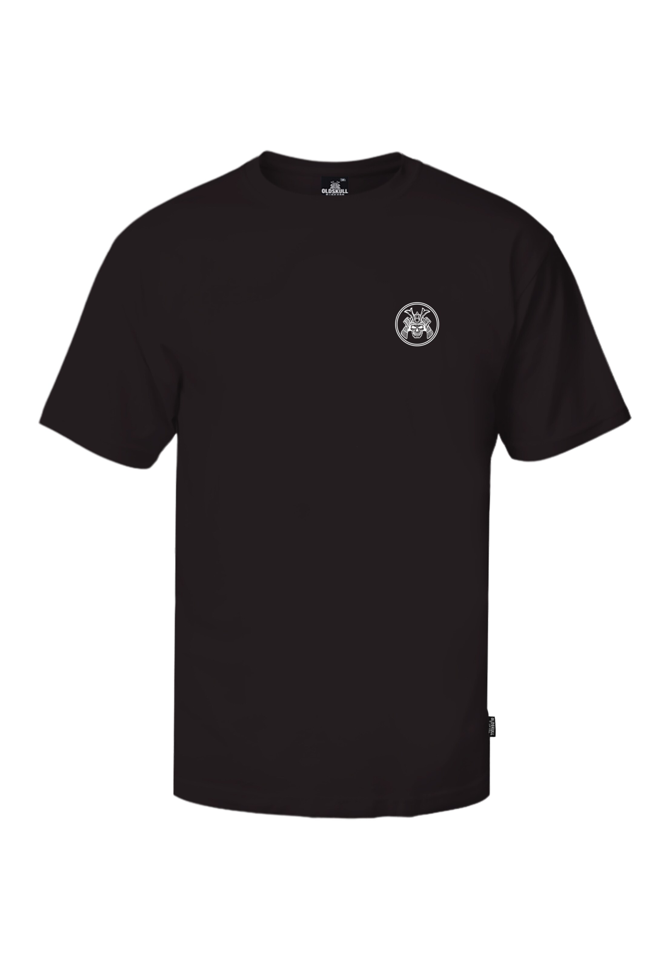 Oldskull Shirt 'Samurai' in Black: front