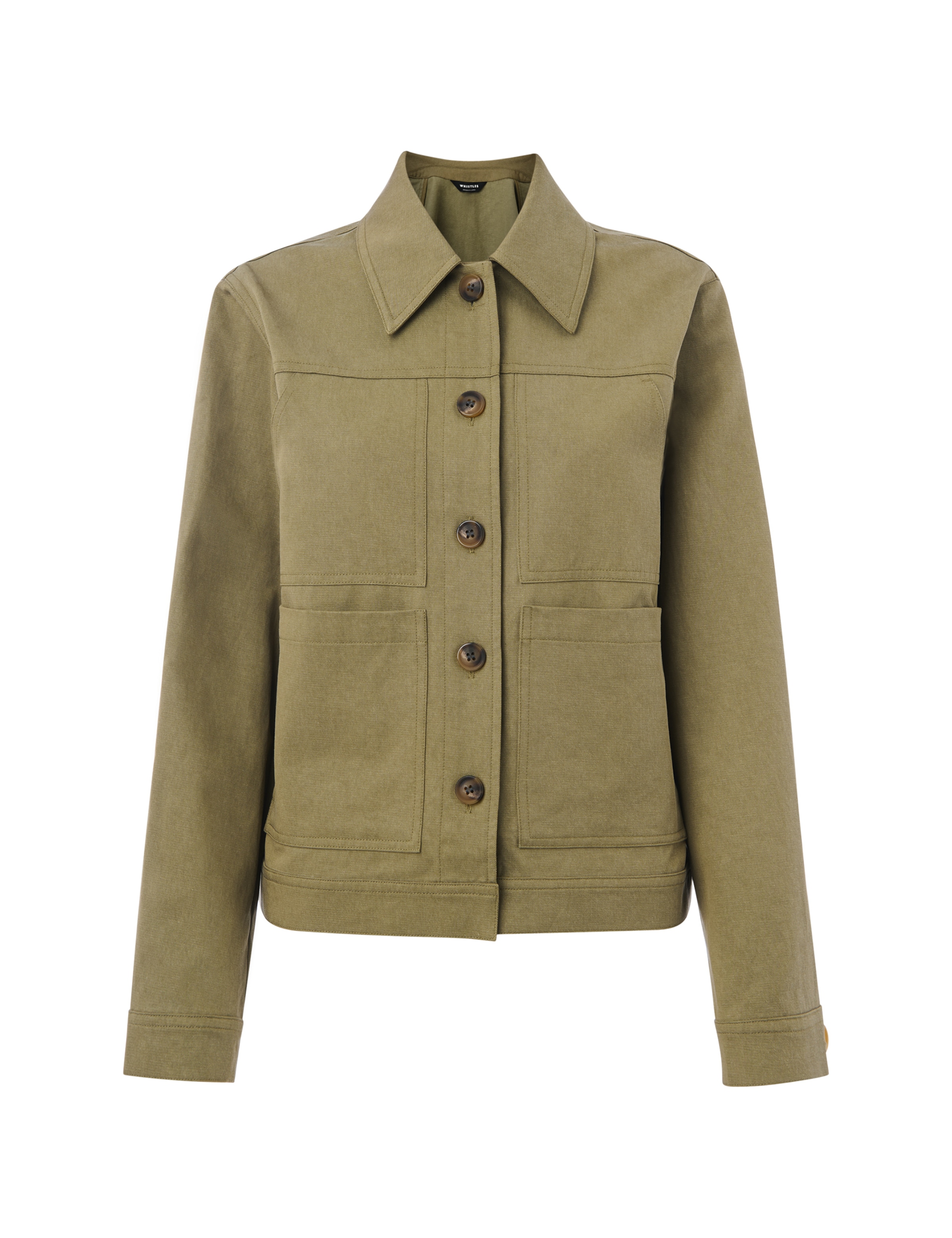 Whistles Between-Season Jacket 'Mia' in Green: front