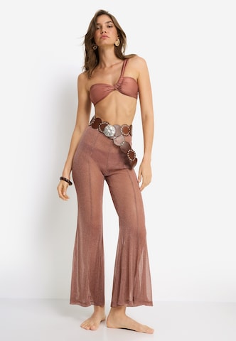 LSCN by LASCANA Skinny Hlače | rjava barva