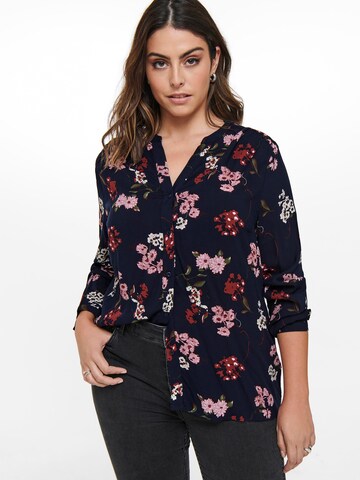 ONLY Carmakoma Bluse 'ANITA' i blå: forside