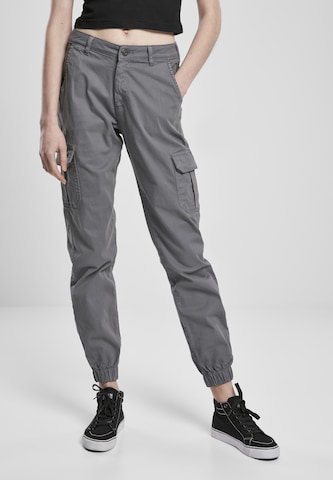 Urban Classics Tapered Cargo nadrágok - szürke: elől