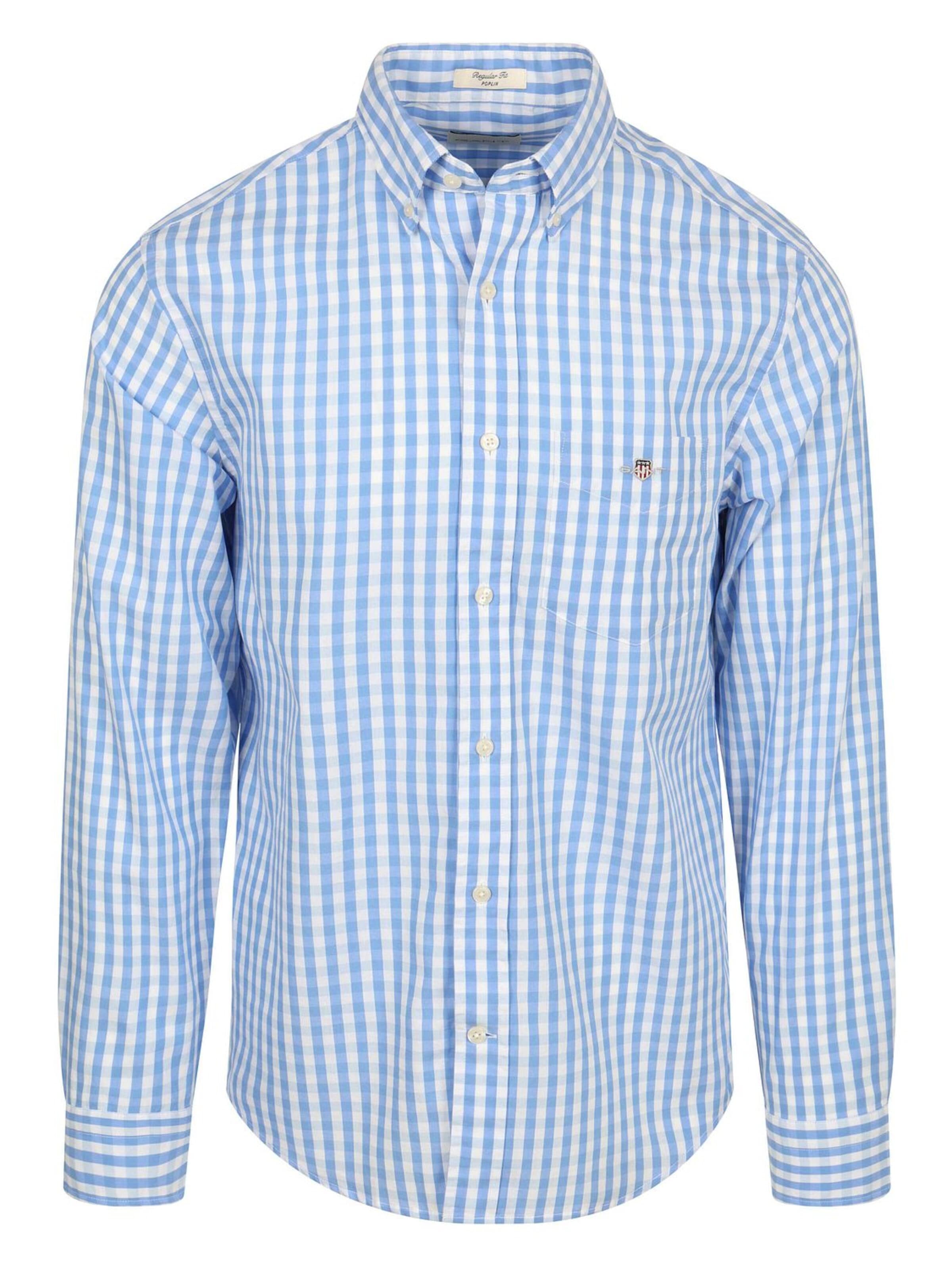 GANT Regular fit Button Up Shirt in Blue: front