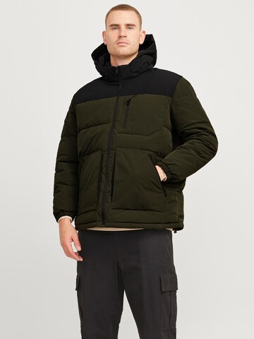 Jack & Jones Plus Winter jacket 'JJEOtto' in Black: front