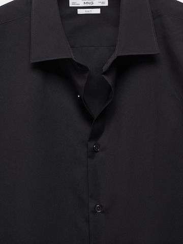 MANGO MAN Regular fit Button Up Shirt 'EMERITOL' in Black