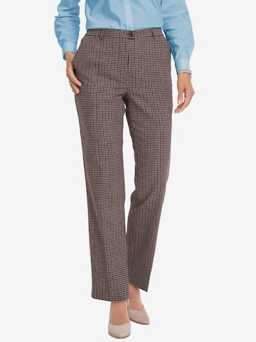 Goldner Regular Pants 'Anna' in Brown: front