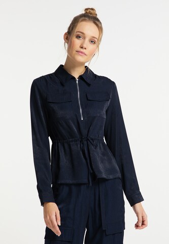 DreiMaster Vintage Blouse in Blauw: voorkant