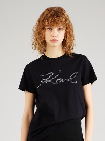 Karl Lagerfeld - Camiseta en negro: frente