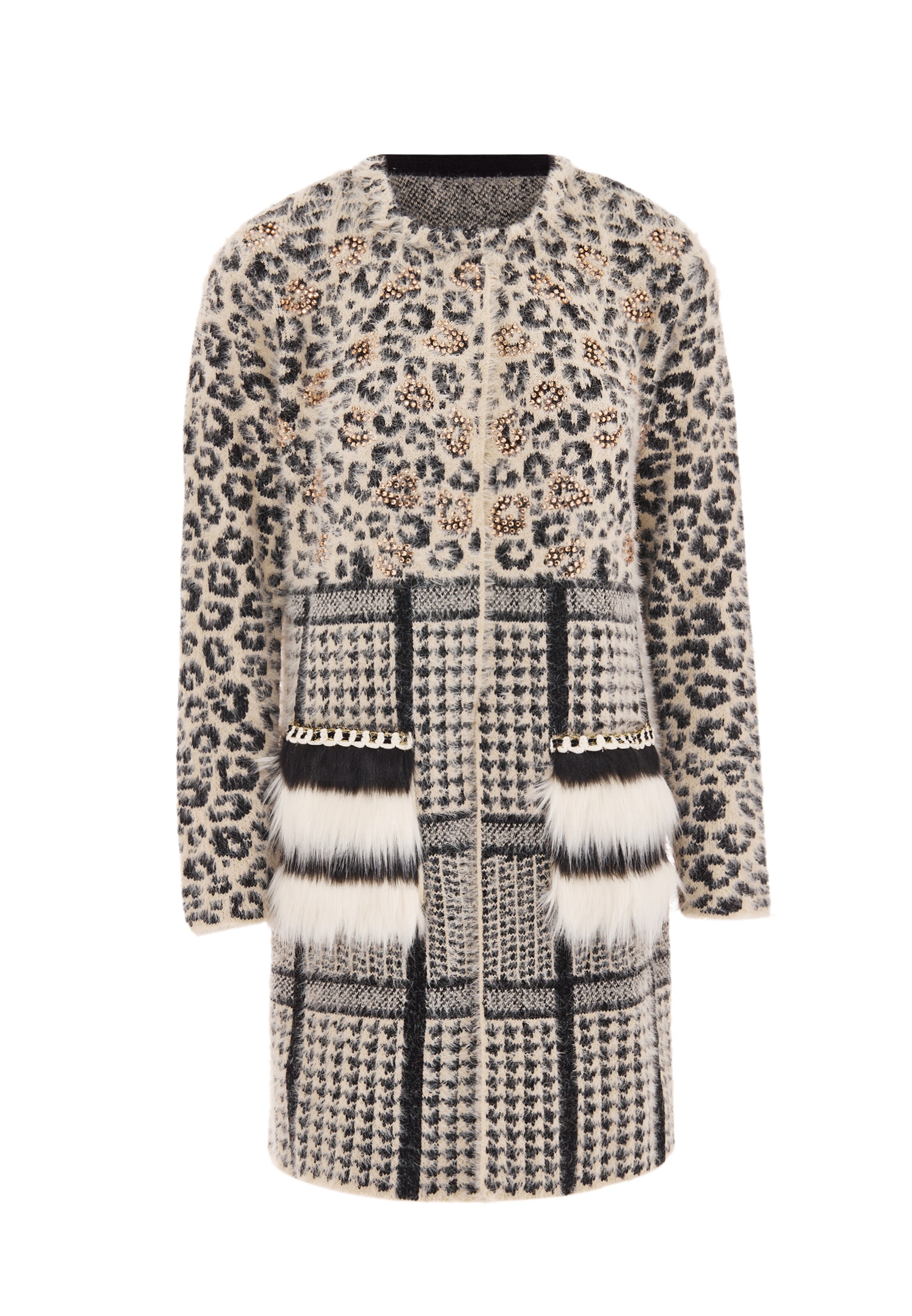 faina Pletena jopa | bež barva: sprednja stran