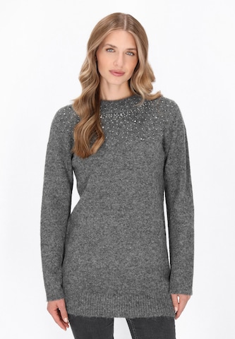 Pull-over DreiMaster Vintage en gris : devant