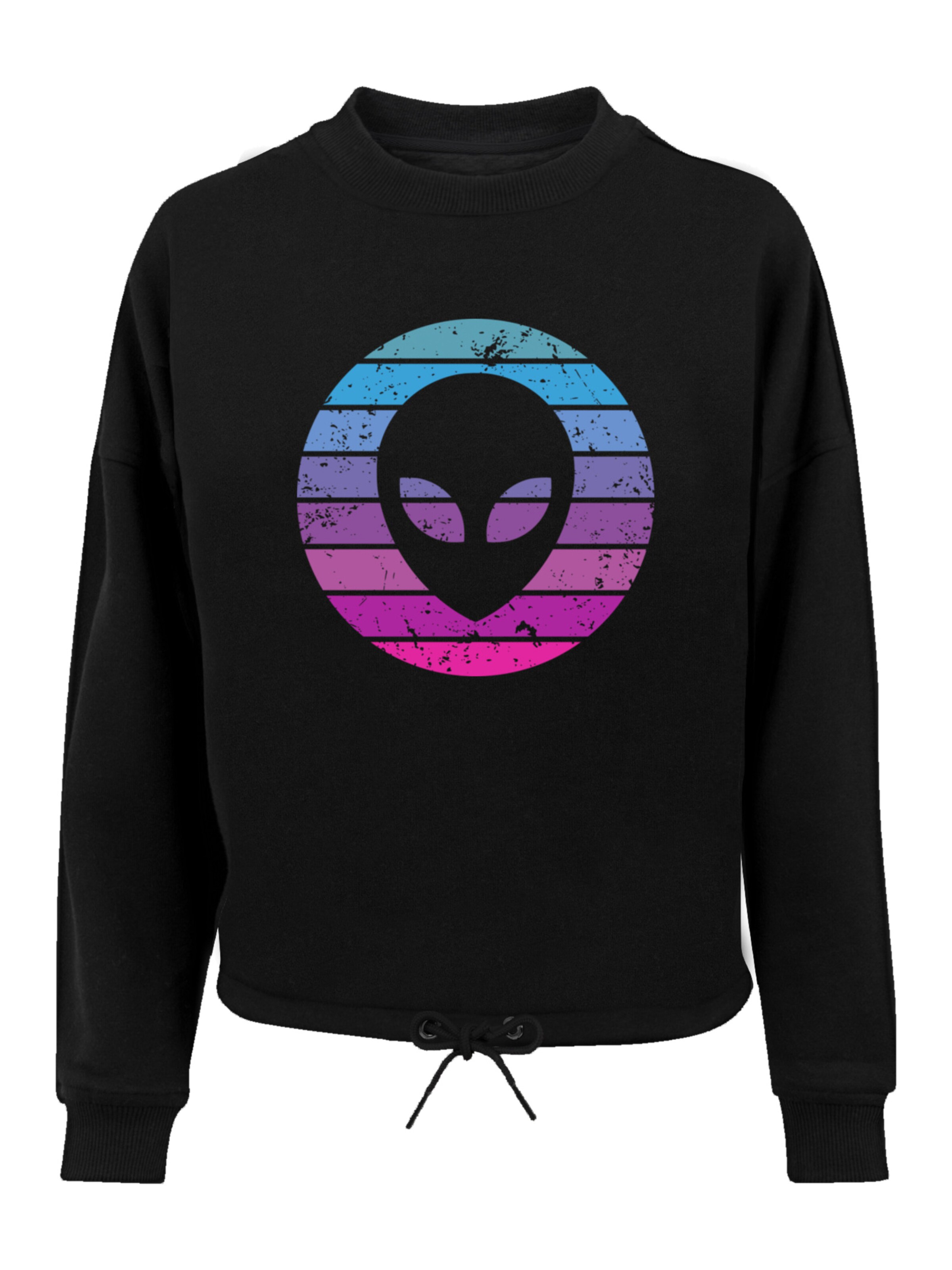 Sweat-shirt 'Alien Kopf' F4NT4STIC en noir : devant