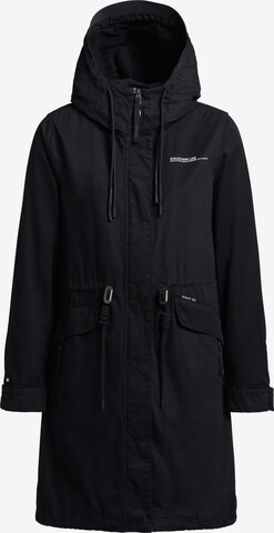 khujo Between-Seasons Parka 'Nanda' in Black: front