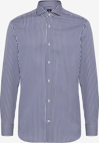 Coupe regular Chemise Boggi Milano en bleu : devant