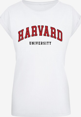 Maglietta 'Harvard University - Script' di Merchcode in bianco: frontale