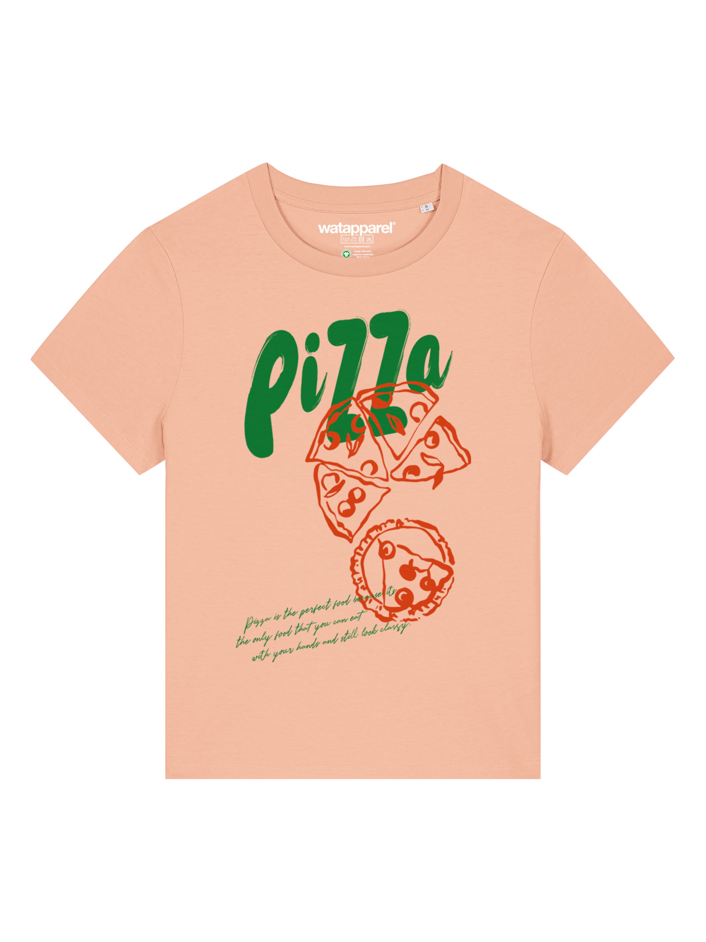 Watapparel Shirt 'Pizza' in Orange: front