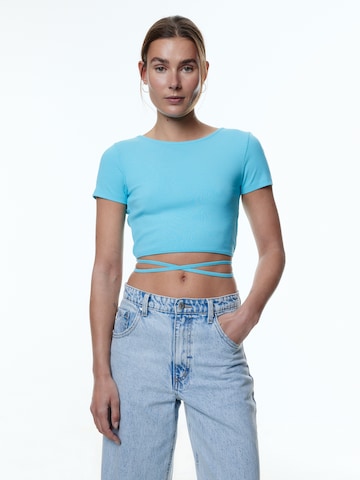 EDITED T-Shirt 'River' in Blau: predná strana