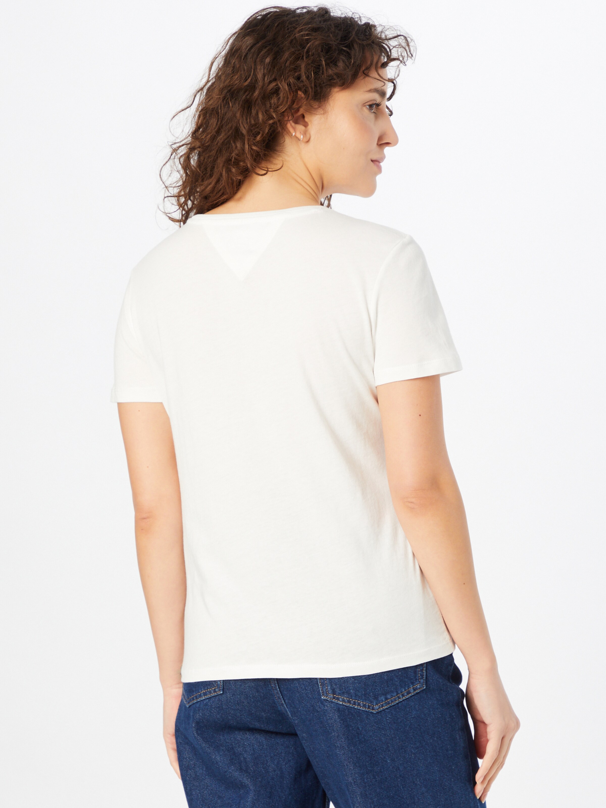 tommy jeans beige t shirt